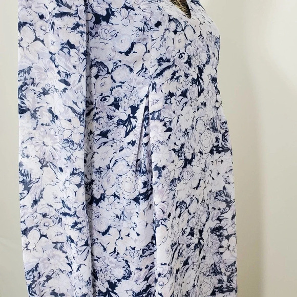 BCBGENERATION Women's Regular Pleated Tie Back Shift Dress Floral Size XS - Picture 10 of 15